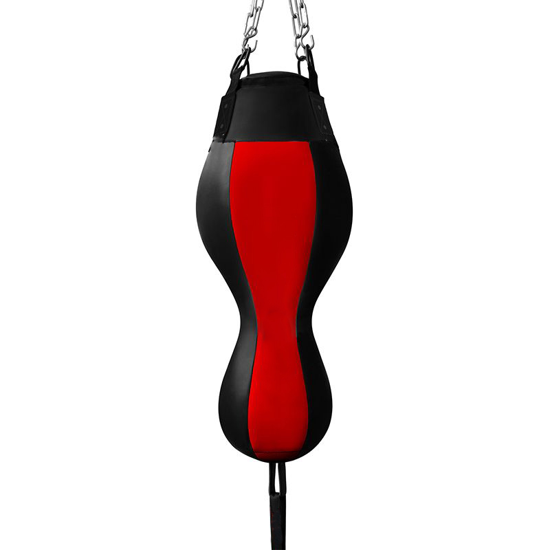 Leather 2 in 1 Punch Bags Red/ Black
